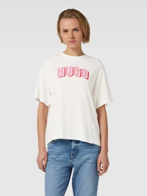 T-shirt z nadrukiem z logo model ‘Dazalena’ HUGO