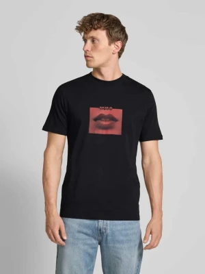 T-shirt z nadrukiem z logo model ‘Deterni’ HUGO