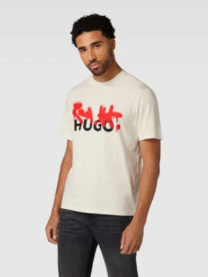 T-shirt z nadrukiem z logo model ‘Dinricko’ HUGO