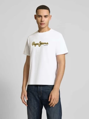 T-shirt z nadrukiem z logo model ‘DORIAN’ Pepe Jeans