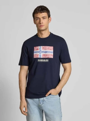 T-shirt z nadrukiem z logo model ‘DRAPEAU’ Napapijri