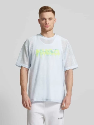 T-shirt z nadrukiem z logo model ‘Dstaros’ HUGO
