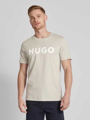 T-shirt z nadrukiem z logo model ‘DULIVIO’ HUGO