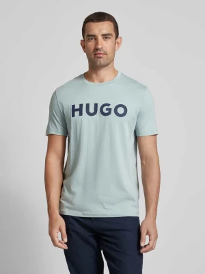 T-shirt z nadrukiem z logo model ‘DULIVIO’ HUGO