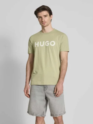 T-shirt z nadrukiem z logo model ‘DULIVIO’ HUGO