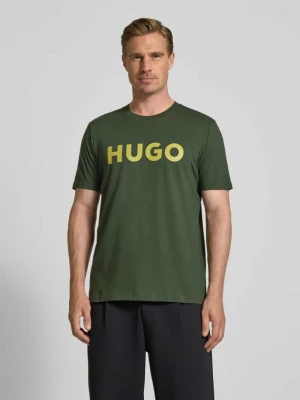 T-shirt z nadrukiem z logo model ‘DULIVIO’ HUGO