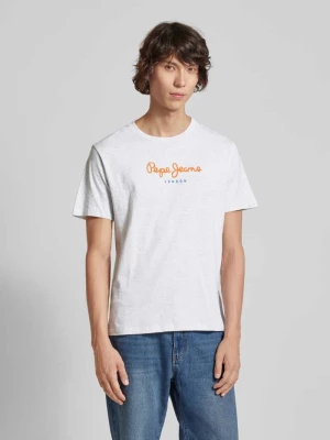 T-shirt z nadrukiem z logo model ‘EGGO’ Pepe Jeans