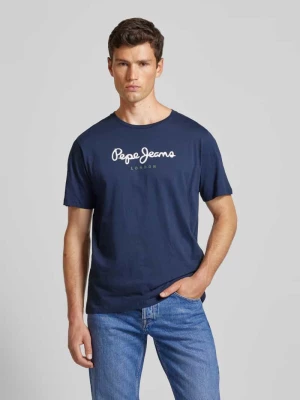 T-shirt z nadrukiem z logo model ‘EGGO’ Pepe Jeans