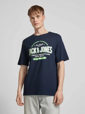 T-shirt z nadrukiem z logo model ‘ELOGO’ jack & jones