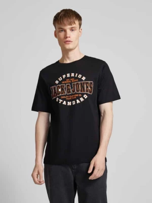 T-shirt z nadrukiem z logo model ‘ELOGO’ jack & jones