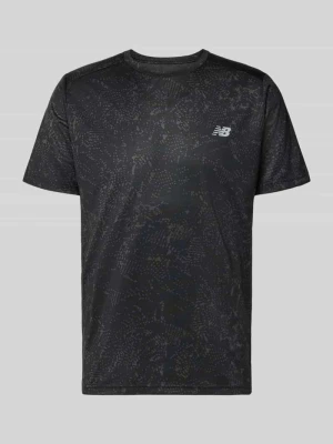T-shirt z nadrukiem z logo model 'ESSENTIAL' New Balance Petrol