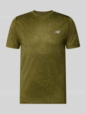 T-shirt z nadrukiem z logo model 'ESSENTIAL' New Balance Zielony