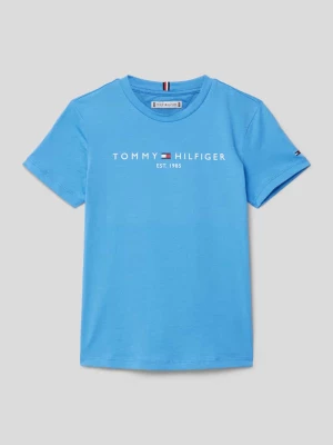 T-shirt z nadrukiem z logo model ‘ESSENTIAL’ Tommy Hilfiger Teens