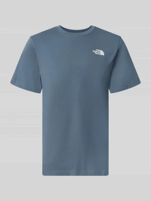 T-shirt z nadrukiem z logo model 'Evolution' The North Face Błękitny