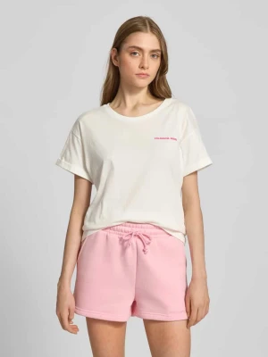 T-shirt z nadrukiem z logo model ‘Flower Square’ Colourful Rebel