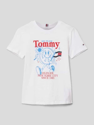 T-shirt z nadrukiem z logo model ‘FUN’ Tommy Hilfiger Teens