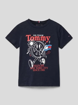 T-shirt z nadrukiem z logo model ‘FUN’ Tommy Hilfiger Teens