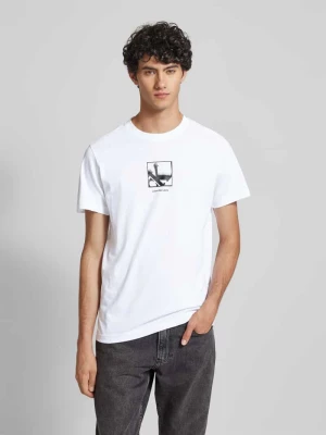 T-shirt z nadrukiem z logo model ‘GRID BOX’ Calvin Klein Jeans