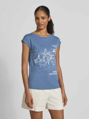 T-shirt z nadrukiem z logo model ‘GRIETA’ Lauren Ralph Lauren