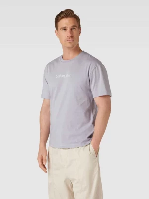 T-shirt z nadrukiem z logo model ‘HERO’ CK Calvin Klein