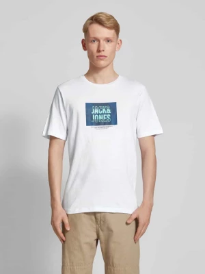 T-shirt z nadrukiem z logo model ‘HUDSON’ jack & jones