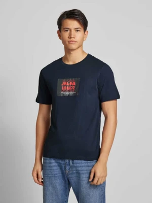 T-shirt z nadrukiem z logo model ‘HUDSON’ jack & jones