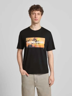 t-shirt z nadrukiem z logo model 'INDIANA' jack & jones