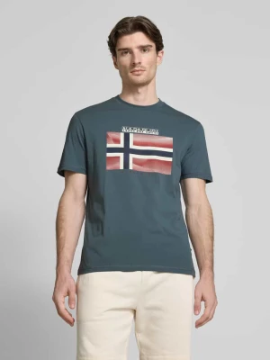 T-shirt z nadrukiem z logo model ‘LARI’ Napapijri