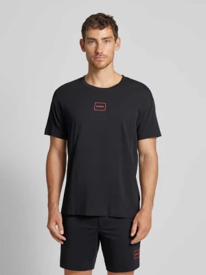 T-shirt z nadrukiem z logo model ‘Laze’ Hugo Czarny