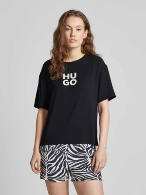 T-shirt z nadrukiem z logo model ‘MAKENA’ HUGO