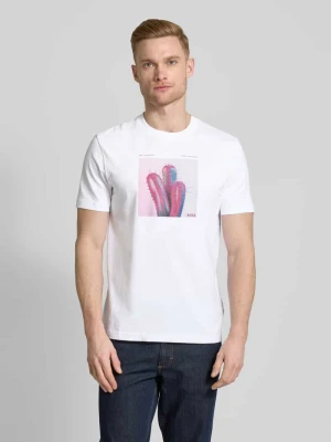 T-shirt z nadrukiem z logo model ‘mextour’ Boss Orange