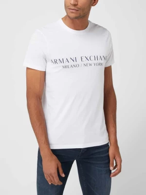 T-shirt z nadrukiem z logo model ‘milano’ Armani Exchange