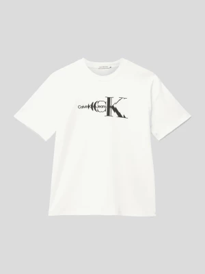 T-shirt z nadrukiem z logo model ‘MONOGRAM’ Calvin Klein Jeans