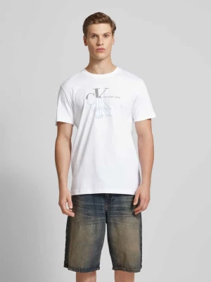 T-shirt z nadrukiem z logo model ‘MONOGRAM ECHO’ Calvin Klein Jeans