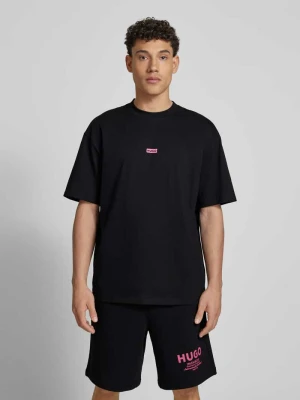 T-shirt z nadrukiem z logo model ‘Nalono’ Hugo Blue