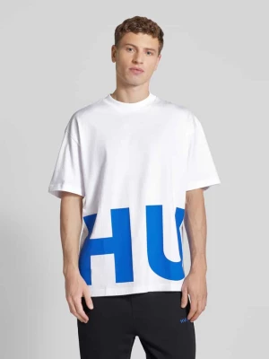 T-shirt z nadrukiem z logo model ‘Nannavaro’ Hugo Blue