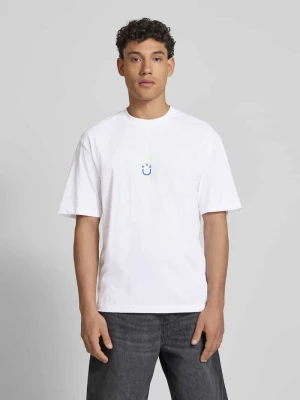 T-shirt z nadrukiem z logo model ‘Napoka’ Hugo Blue