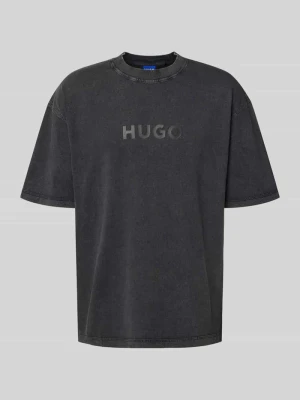 T-shirt z nadrukiem z logo model ‘Nebute’ Hugo Blue