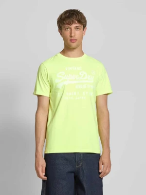T-shirt z nadrukiem z logo model ‘Neon’ Superdry