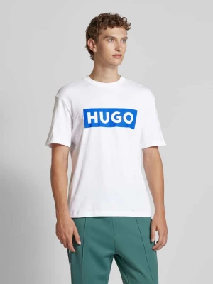 T-shirt z nadrukiem z logo model ‘Nico’ Hugo Blue