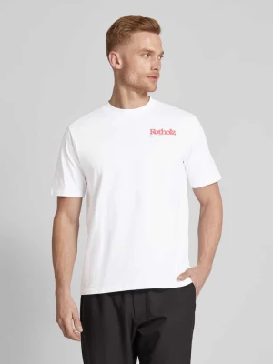 T-shirt z nadrukiem z logo model ‘Retro Logo’ Rotholz