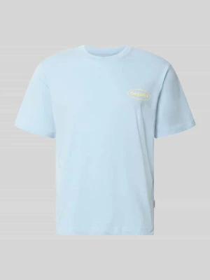 t-shirt z nadrukiem z logo model 'RIVIERA VINTAGE POSTER' Jack&Jones Jasnoniebieski