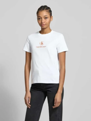 T-shirt z nadrukiem z logo model ‘SHADOW GRAPHIC’ Calvin Klein Jeans