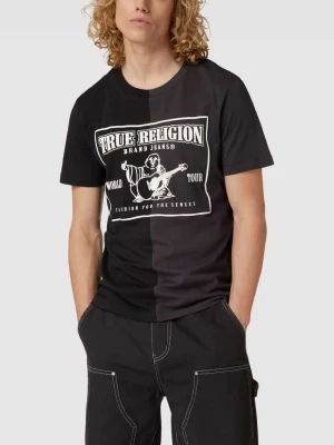 T-shirt z nadrukiem z logo model ‘SPLICED PUFF BUDDHA’ True Religion