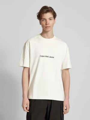 T-shirt z nadrukiem z logo model ‘SQUARE FREQUENCY’ Calvin Klein Jeans