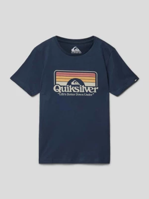 T-shirt z nadrukiem z logo model ‘STEP INSIDE’ Quiksilver