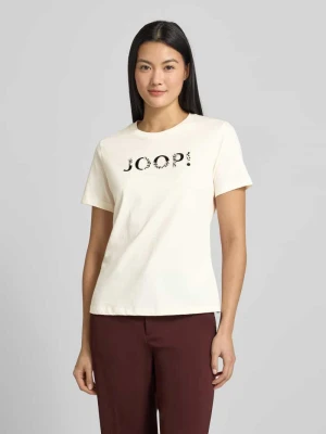 T-shirt z nadrukiem z logo model ‘Tanna’ Joop!