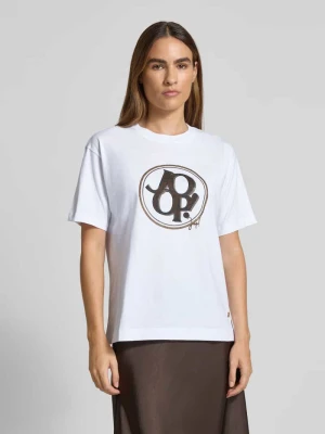 T-shirt z nadrukiem z logo model ‘Tashi’ Joop!