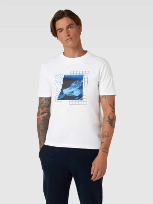 T-shirt z nadrukiem z logo model ‘Tiburt’ Boss