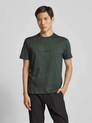 T-shirt z nadrukiem z logo model ‘TRAIN’ EA7 Emporio Armani